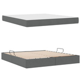 Łóżko z miejscem na przechowywanie i materacem Ciemnoszary