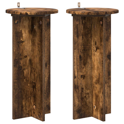 Stojak na rośliny 2 pcs Dąb wędzony 29,5 x 29,5 x 60 cm