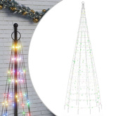 vidaXL Choinka z lampek, na maszt, 550 kolorowych LED, 300 cm