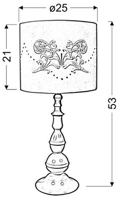 Lampka nocna Lans biała z abażurem metalowa lampa stołowa