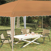 Namiot imprezowy rozkładany 575 x 290 x 245 cm Beżowy