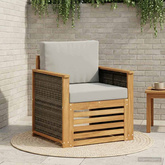 Środkowa sofa ogrodowa naturalny