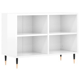 vidaXL Szafka pod TV, biała, wysoki połysk, 69,5x30x50 cm