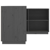 vidaXL Biurko, szare, 110x50x75 cm, lite drewno sosnowe