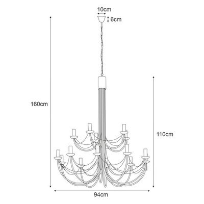 Żyrandol K-3523 z serii PERSEO