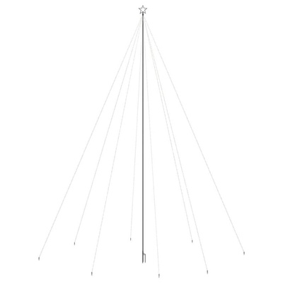 vidaXL Choinka z lampek, 1300 zimnych białych diod LED, 8 m