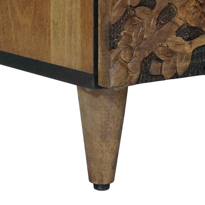 Szafka pod telewizor Brązowy 100 x 33 x 46 cm Drewno z mango