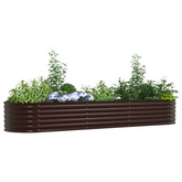 Podniesiony grządka Brązowy 320 x 80 x 44 cm Stal