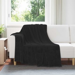 Koce narzutowe 6 pcs Czarny 150 x 200 cm Polar