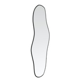 vidaXL Lustro ścienne, czarne, 60x25 cm