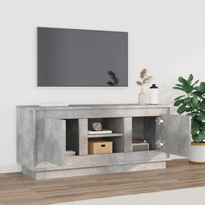 Szafka pod TV, szarość betonu, 102x35x45 cm vidaXL
