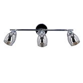 Lampa sufitowa MILTON listwa ze szklanymi kloszami regulowana 3-punktowa do kuchni