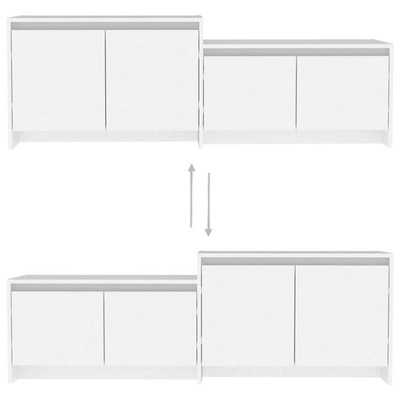 vidaXL Szafka pod TV, biała, 146,5x35x50 cm, materiał drewnopochodny