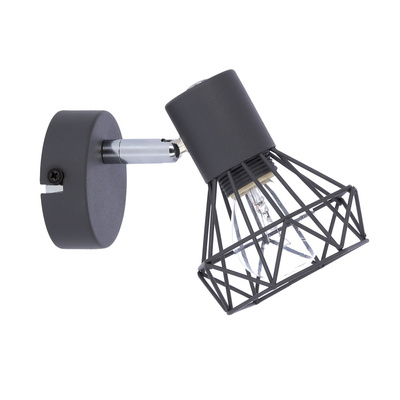Kinkiet szary druciany pojedynczy 1X40W E14 Verve 91-60969