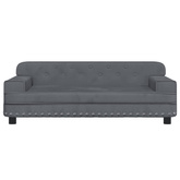 vidaXL Legowisko dla psa, ciemnoszare, 90x53x30 cm, aksamit