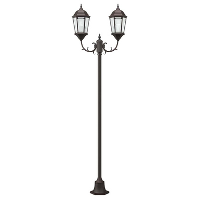 Lampa ogrodowa kolor bronzu 68 x 20 x 235 cm Aluminium i szkło