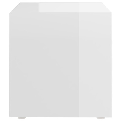 vidaXL Szafka pod TV, wysoki połysk, biała, 37x35x37 cm