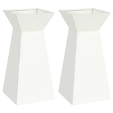 Donica słupowa 2 pcs Biały 35 x 35 x 73 cm