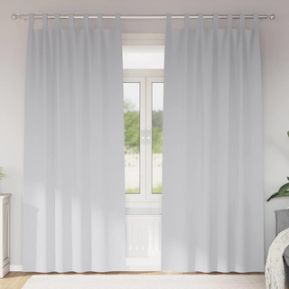 Firany blackout z kółkami 2 pcs Jasnoszary 245 x 140 cm