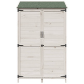Shed ogrodowy Biały 106,5 x 56 x 176 cm Drewno Świerkowe