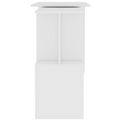 vidaXL Biurko narożne, białe, 200x50x76 cm, materiał drewnopochodny