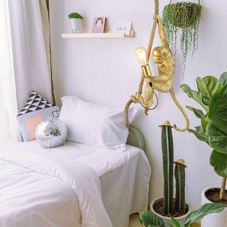 Lampa Wisząca Złota Małpa Abruzzo Pino E27