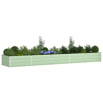 Donica Pastelowa Zieleń 480 x 100 x 45 cm Stal Galwanizowana