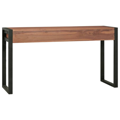 vidaXL Biurko z 2 szufladami, 140x40x75 cm, drewno tekowe