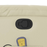 vidaXL Rozkładany fotel masujący, kremowe, sztuczna skóra