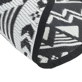 Dywan na zewnątrz, czarny, ?120 cm, PP vidaXL