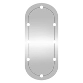 vidaXL Lustro ścienne z LED, 45x100 cm, szklane, owalne