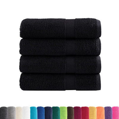 Ręczniki premium SOLUND, 4 szt., czarne, 70x140 cm, 600 g/cm?