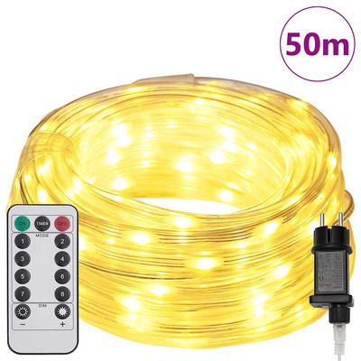 Lina świetlna z 1200 diodami LED Ciepła biel 50 m PVC