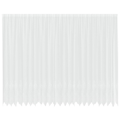 Firanka Koronkowa z zasłonami Biały 300 x 600 cm Poliester