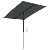 Parasol ogrodowy na aluminiowym słupku, 2x1,5 m, antracytowy