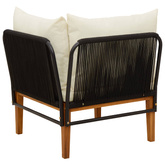 Sofa narożna do ogrodu z poduszkami naturalny