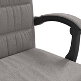 vidaXL Rozkładany fotel biurowy, kolor taupe, obity tkaniną