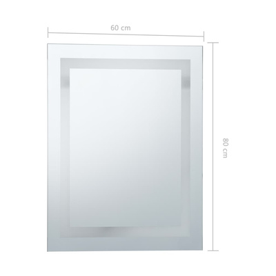 vidaXL Ścienne lustro łazienkowe z LED i czujnikiem dotykowym 60x80 cm