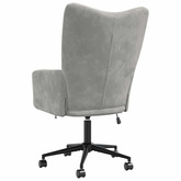 vidaXL Fotel, jasnoszary, obity aksamitem