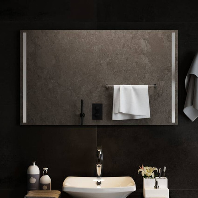 vidaXL Lustro łazienkowe z LED, 100x60 cm