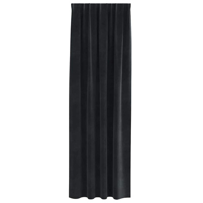 Zasłony zaciemniające 2 pcs Czarny 140 x 260 cm Aksamit