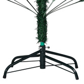 vidaXL Sztuczna choinka z lampkami i bombkami, zielona, 210 cm, PVC model standard