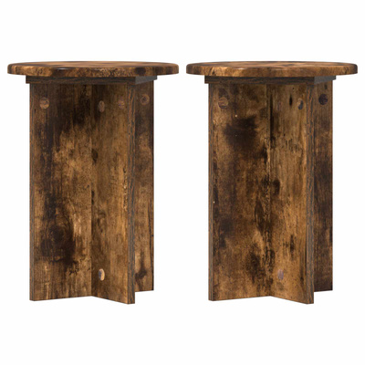 Stojak na rośliny 2 pcs Dąb wędzony ?29,5 x 40 cm