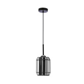 Jonera lampa wisząca czarny 1X40 E27 klosz dymiony 31-08428
