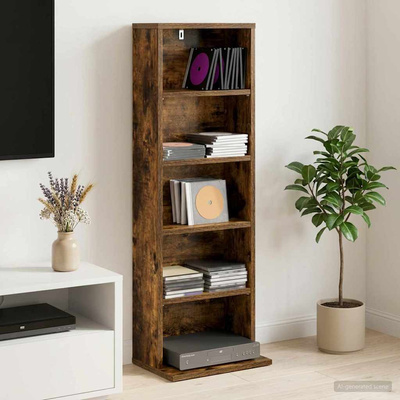 Kabinet na płyty CD Dąb wędzony 33 x 23,5 x 97,5 cm