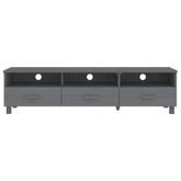 vidaXL Szafka pod TV HAMAR, ciemnoszara, 158x40x40 cm, drewno sosnowe