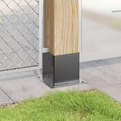 Podstawy słupków kwadratowe 4 szt. Antracyt 141x141 mm