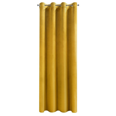 Zasłona Rosa musztardowa 140x250
