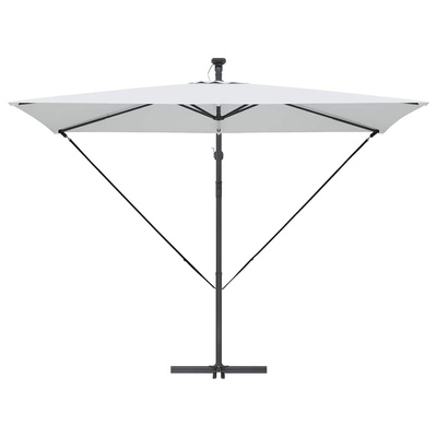 Parasol plażowy Ze LED Lights piaskowy 294 x 200 x 270 cm