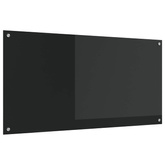 Panel kuchenny Czarny 120 x 60 cm szkło hartowane